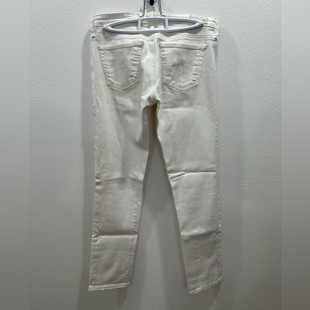 AG Adriano Goldschmied Elegant white Cream jeans the Stilt Cigarette leg 27R - Picture 3 of 7